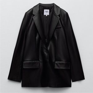 Zara Leather Blazer